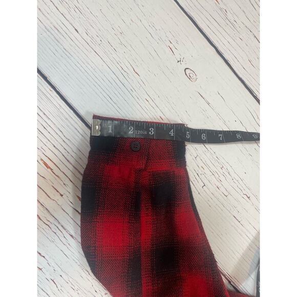 Altar’d State Shacket Womens Small Plaid Hoody Flannel Red Black Tailgate - Picture 12 of 15